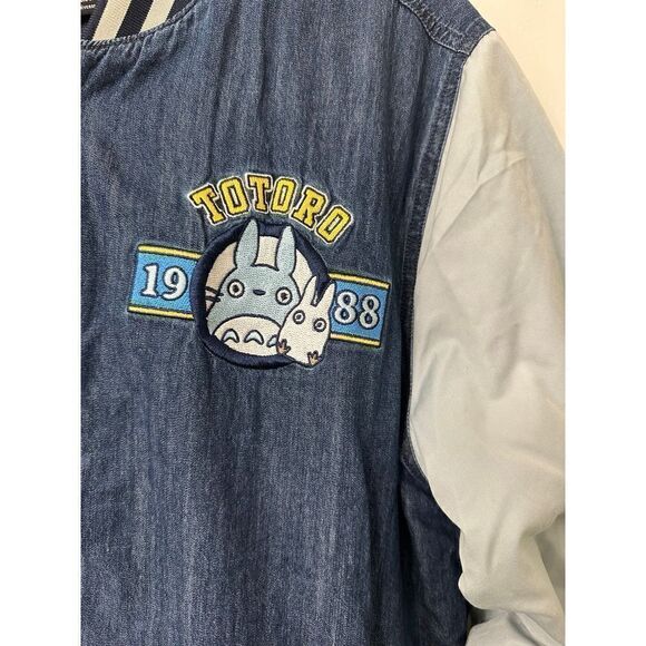 Studio Ghibli My Neighbor Totoro Circle Portrait Varsity Jacket Size L - Picture 8 of 10
